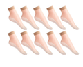 10 זוגות גרביים בדגם שקוף סוליה נגד החלקה