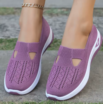 סגול - נעלי נוחות מבד נושם ואוורירי