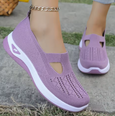 כחול - נעלי נוחות מבד נושם ואוורירי
